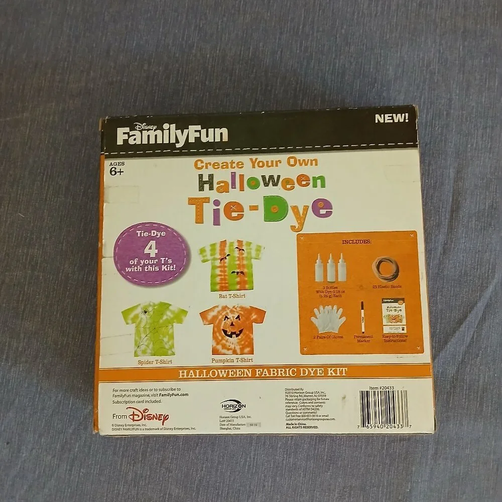 Disney Family Fun Create your own Halloween Dye New
